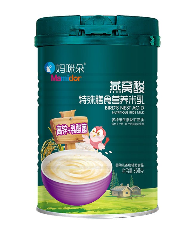 妈咪朵  高锌+乳酸菌燕窝酸特膳米乳  260g