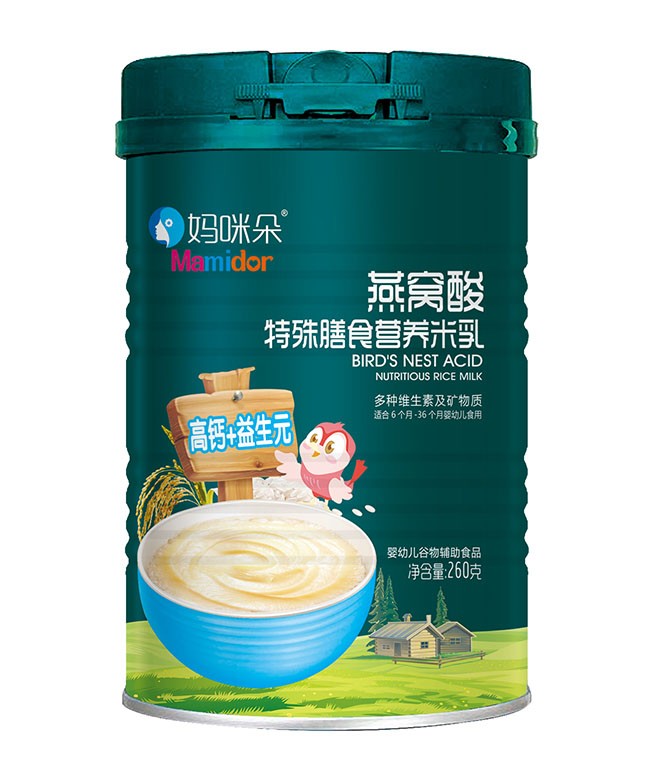 妈咪朵  高钙+益生元燕窝酸特膳米乳  260g
