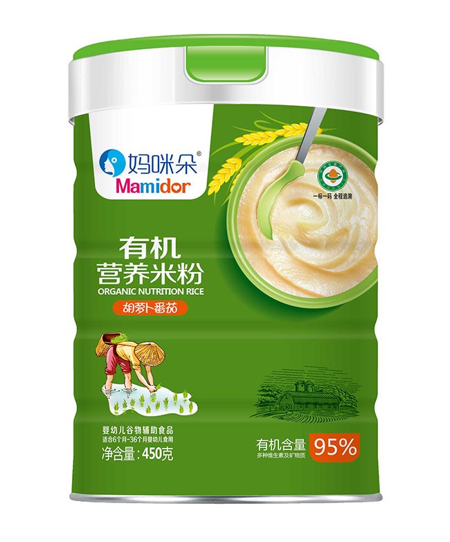 妈咪朵  胡萝卜番茄有机米粉  450g